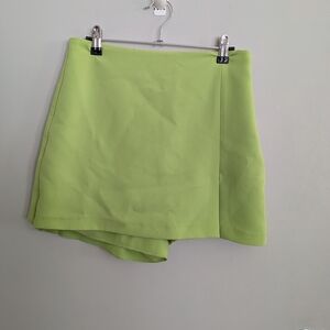 Zara Vintage Medium Green Skort *Flawed, Needs A Seamstress To Sew Hem*